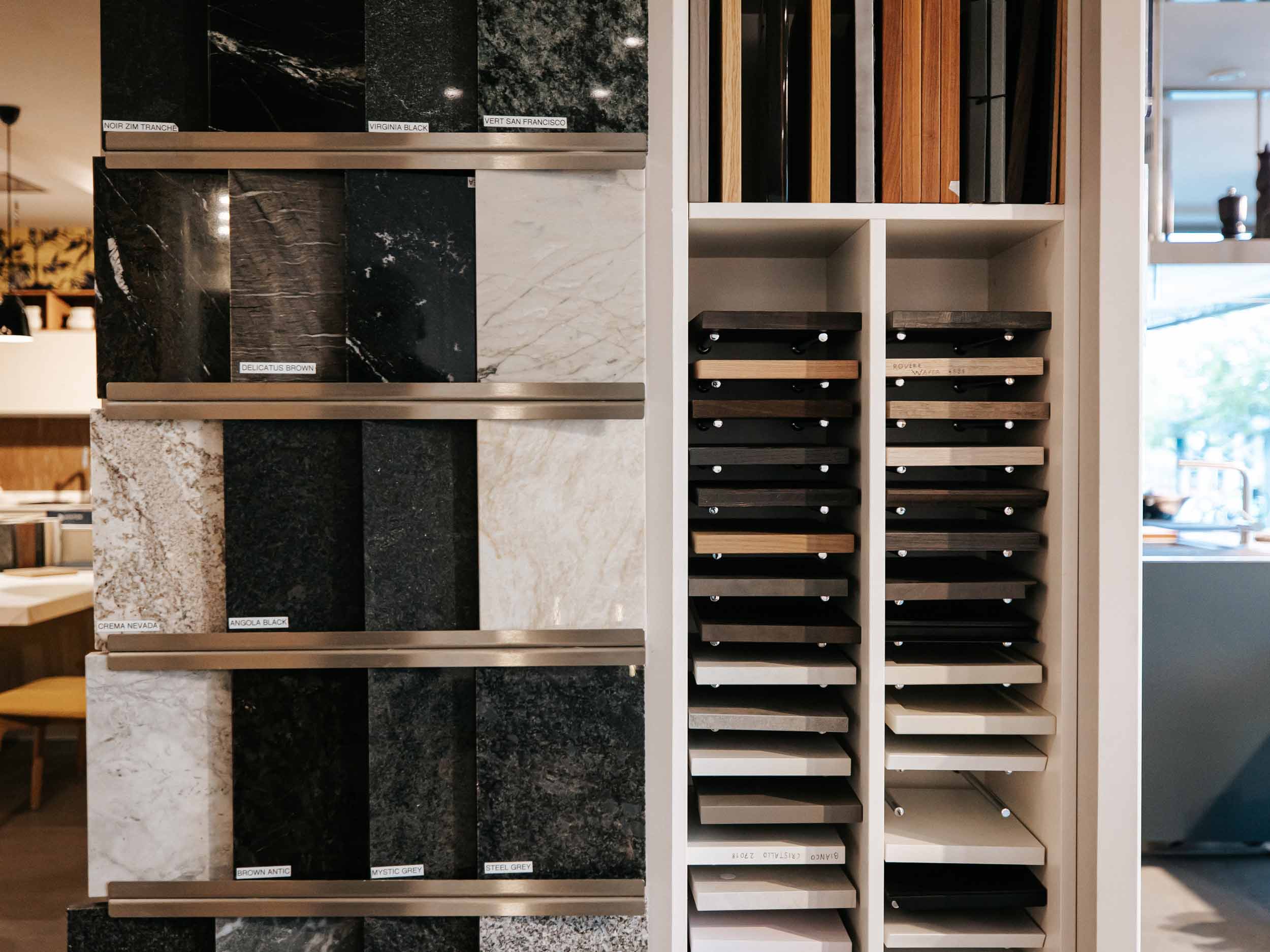 Présentation produits showroom concept cuisine