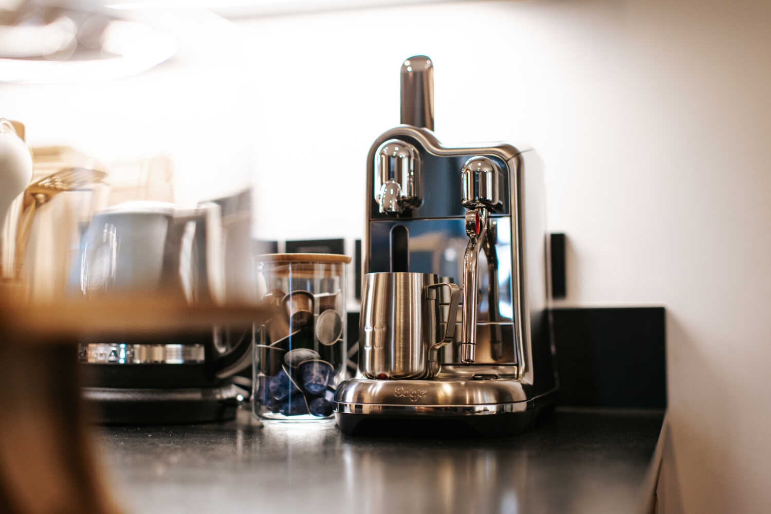 Machine à café réalisé pour un projet d'ameublement dans un chalet à Megève